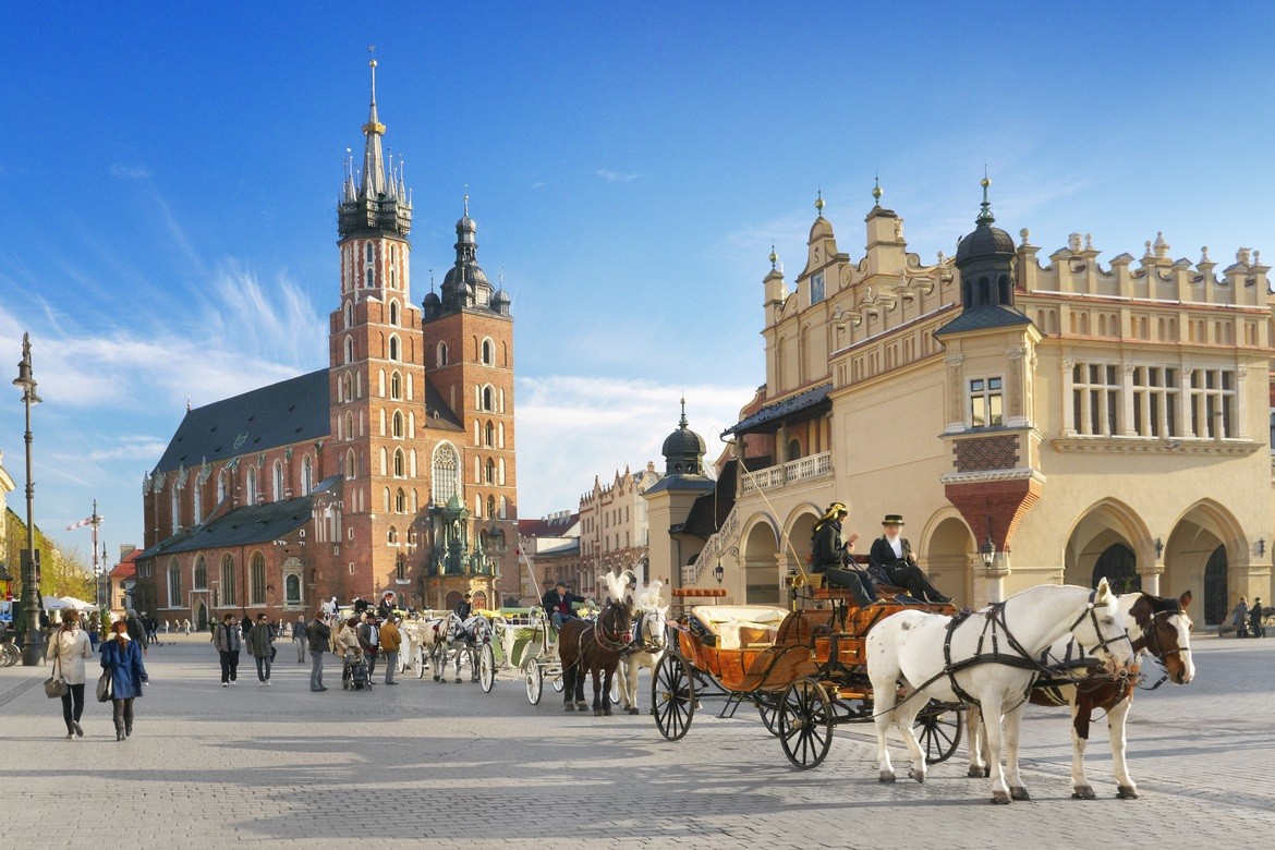 Marktplatz im Krakauer Kazimierz.