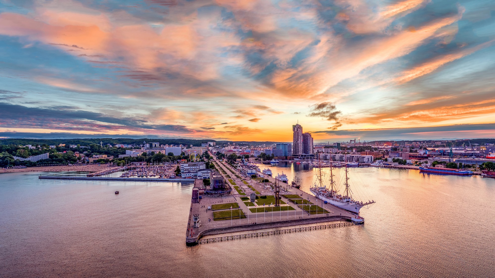 Gdynia seen from the sea.