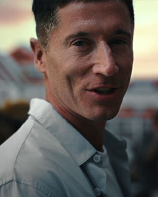 Robert Lewandowski in the Gdańsk campaign film.